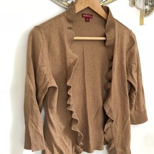 Camel Ruffle Cardigan —- Bundle to Save!